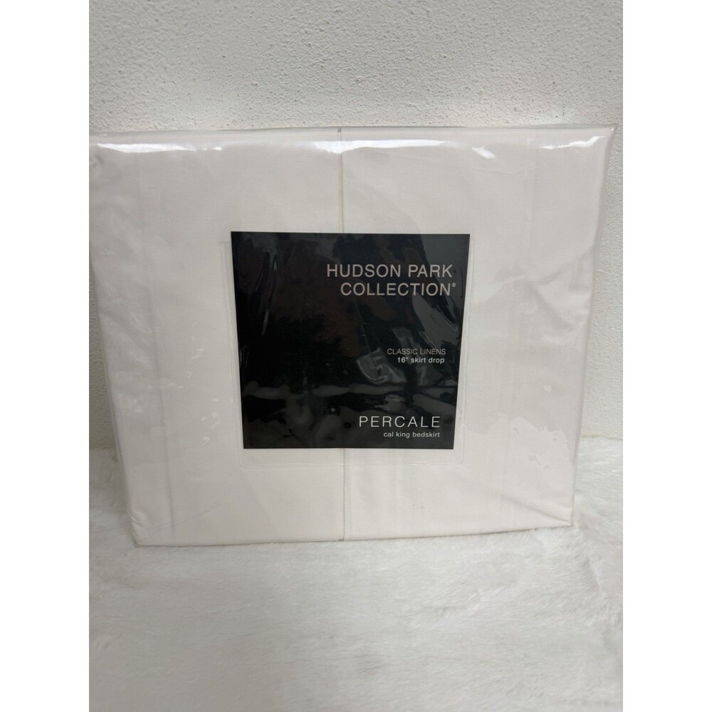 Hudson Park Classic Linens Egyptian Cotton Percale CAL-KING Bedskirt Vanilla Sky